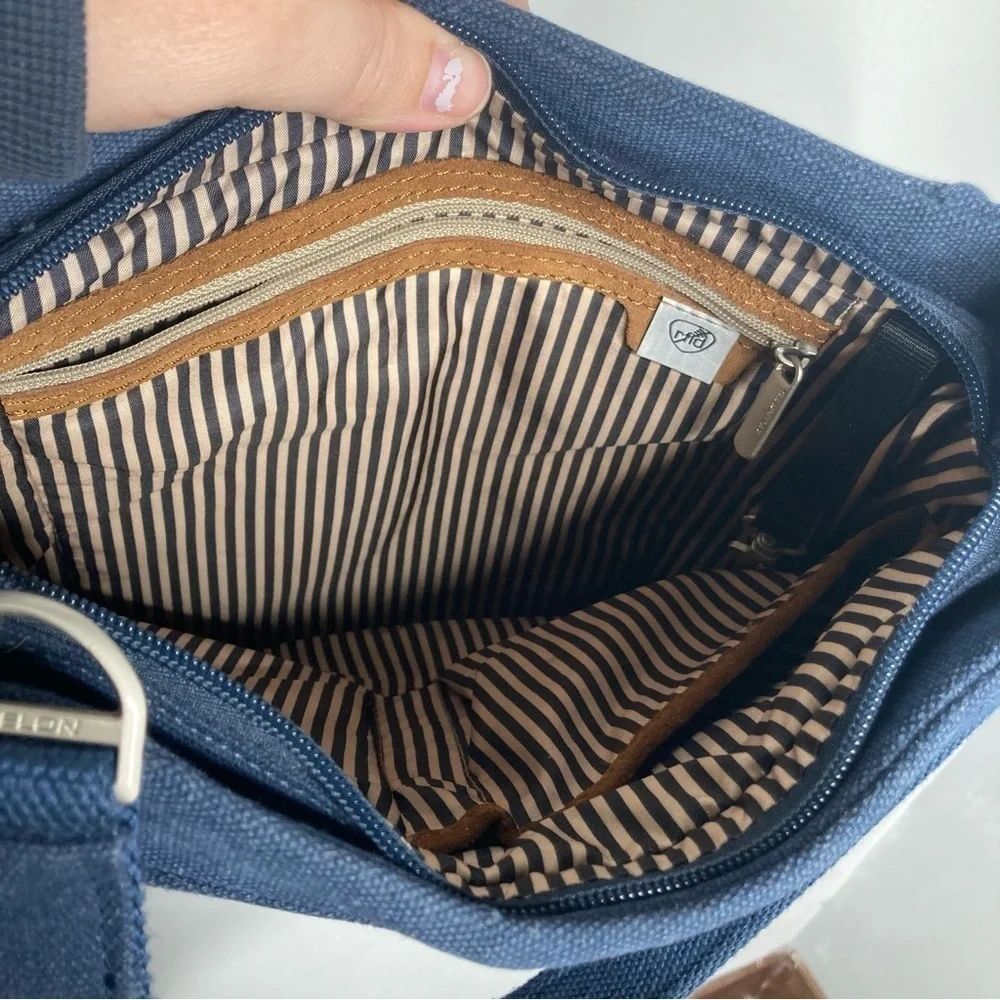 Travelon RFID anti-theft Heritage hobo Bag navy blue‎